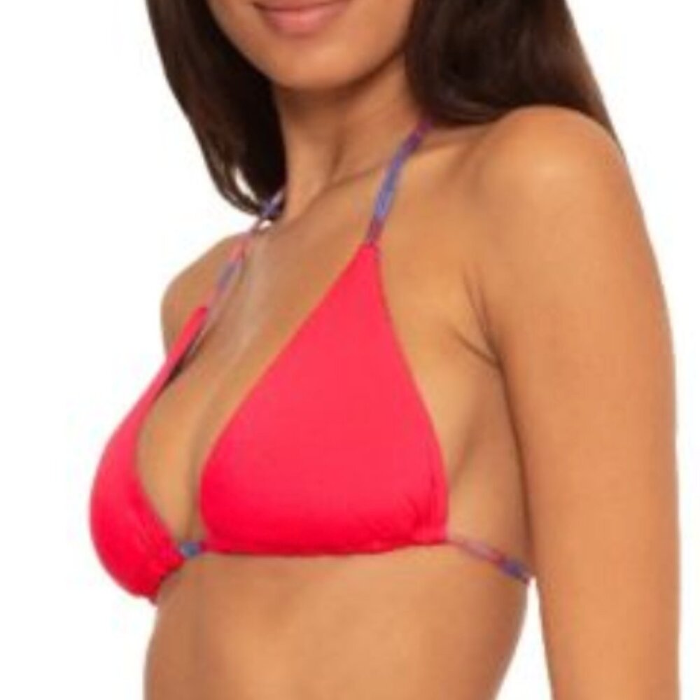 Becca Stripe Therapy reversible triangle bikini top medium - Picture 4 of 10